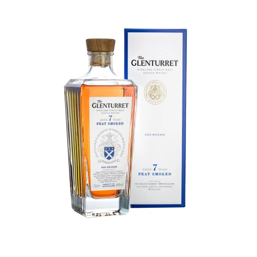 Whisky de 7 años ahumado con turba Glenturret: whisky de malta ahumado con turba