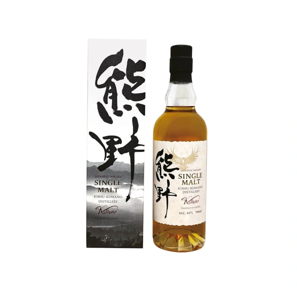 Whisky de pura malta de la destilería Kumano: licor japonés