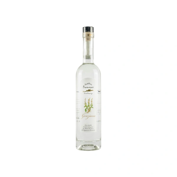 Brandy de genciana de la destilería Francesco